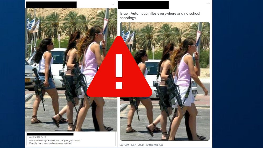Post claims there are no shootings in Israel despite teens with guns