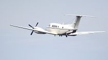 The mysterious aircraft was a twin-engine Beechcraft plane, similar to the one pictured here near Glasgow Prestwick airport.