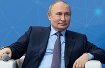 Vlagyimir Putyin orosz elnök Szentpéterváron 2022. június 9-én