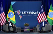 Le président américain Joe Biden avec son homologue brésilien Jair Bolsonaro