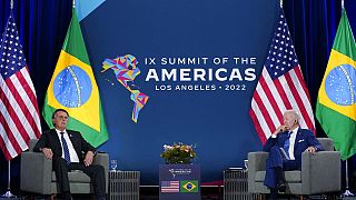 Президент США Джо Байден и президент Бразилии Жаир Болсонару