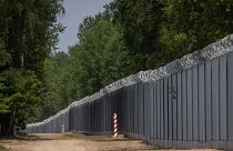 Стена на границе Польши и Беларуси