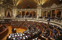 A portugál parlament ülésterme, 2020-ban.