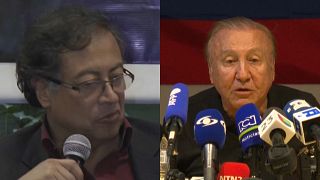Los candidatos a la presidencia de Colombia Gustavo Petro y Rodolfo Hernández