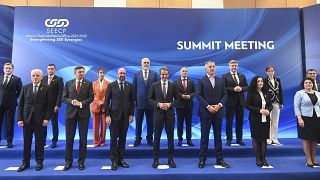 Совместная фотография участников саммита Процесса сотрудничества в Юго-Восточной Европе, 10 июня 2022