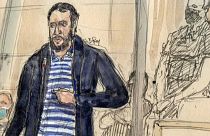 El principal acusado, Salah Abdeslam, durante el juicio el pasado mes de abril