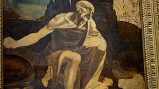 Леонардо да Винчи, "Святой Иероним в пустыне", фрагмент