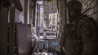 Ukrayna'nın Sieverodonetsk bölgesinde bir Ukrayna askeri