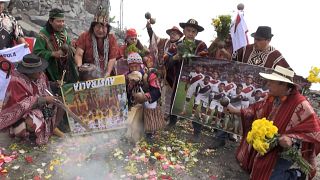 Peruvian shamans perform ritual to neutralise Australian football team
