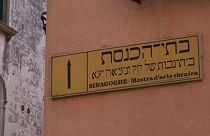 Zsinagóga táblája Velencében