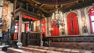 Interiors of the Spanish Schola Synagogue in Venice, 1 June 2022
