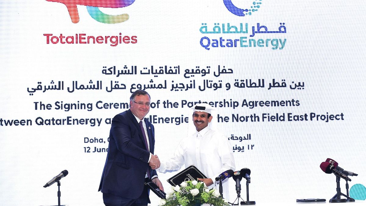 وزیر انرژی قطر و مدیرعامل شرکت توتال انرژی