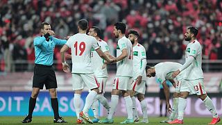 تصویری از مسابقه تیم ملی فوتبال ایران در مقابل کره جنوبی