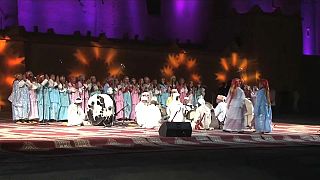 مهرجان أهواش الوطني للفن الأمازيغي  بمدينة ورزازات في المغرب.
