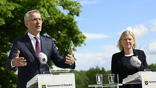 Jens Stoltenberg NATO-főtitkár és Magdalena Andersson miniszterelnök Harpsundban