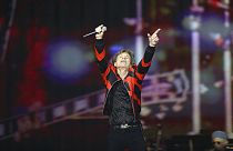 Mick Jagger en plena actuación