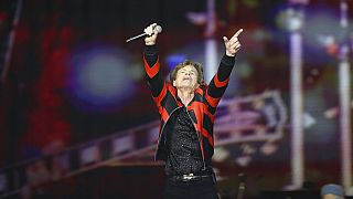 Mick Jagger en plena actuación