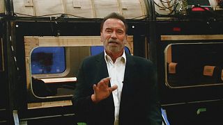 Arnold Schwarzenegger is videókapcsolaton keresztül szólalt fel az osztrák klímacsúcson. 