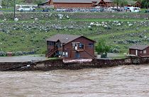 Heftige Regenfälle sorgten im Yellowstone-Nationalpark für Überschwemmungen