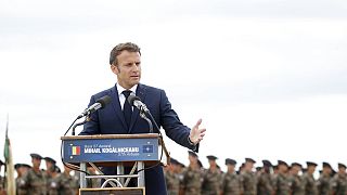 Emmanuel Macron s'exprime sur une base de l'OTAN en Roumanie, le 15/06/2022
