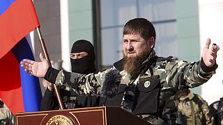 Çeçenistan lideri Ramaza Kadirov, Ukrayna'ya gönderdiği askerlere hitap ediyor