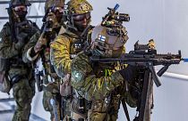 FILE: Finnish troops during training exercise