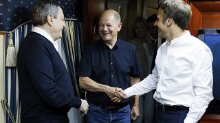 Три европейских лидера в поезде Жешув-Киев
