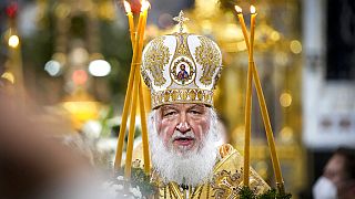 Патриарх Кирилл на Рождественском богослужении в храме Христа Спасителя в Москве