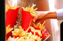 Imagen de papas fritas de la cadena de restaurantes de McDonald's