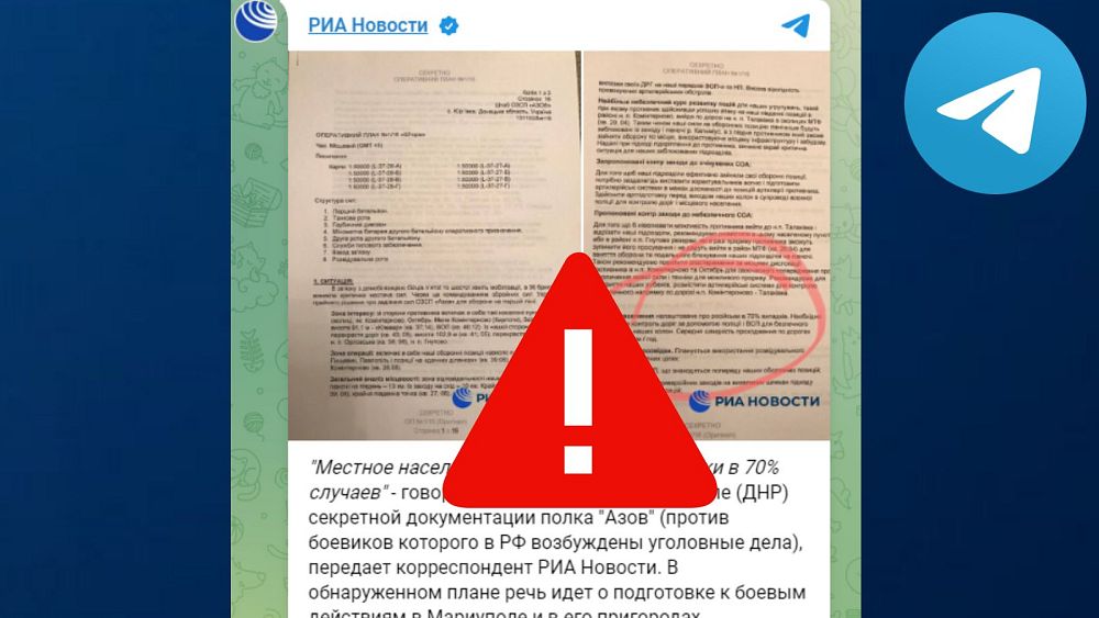 Misleading document says majority of Mariupol population is pro-Russia