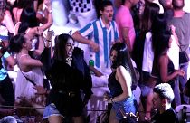 Women dance at the Taiga nightclub in Batroun village, north of Beirut, Lebanon.