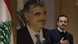 Müstakbel Hareketi lideri Saad Hariri (önde) Hizbillah'ı suçladı (Arşiv)