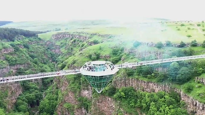 Georgia's new diamond-shaped hanging bridge is not for the faint-hearted