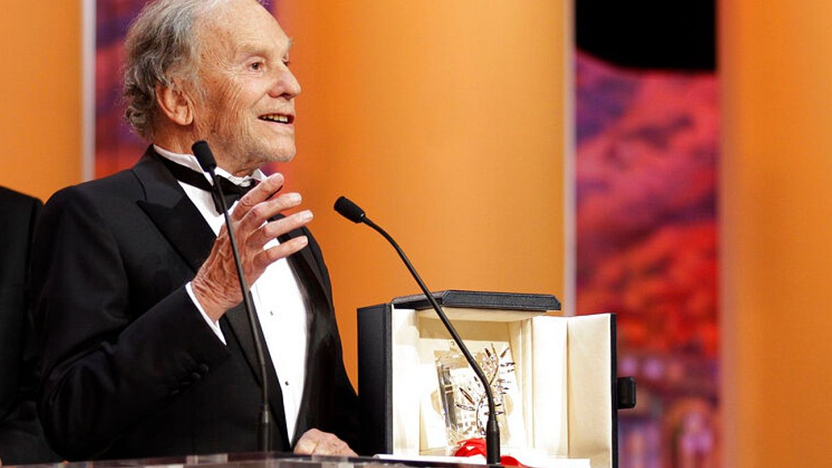 FILE - Actor Jean-Louis Trintignant speaks during the awards ceremony at the 65th international film festival, in Cannes