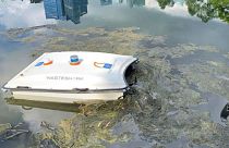The WasteShark by RanMarine is designed to remove floating pollution such as plastics, algae and biomass from lakes, ponds, waterways and harbours.