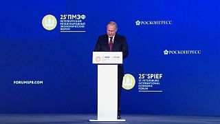 Президент РФ Владимир Путин на Петербургском экономиечском форме