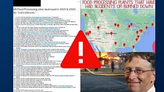 Posts on social media falsely claim that there has been an increase in fires at food factories in the US