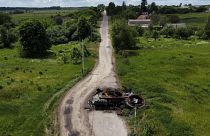Сельская дорога в Донецкой области.