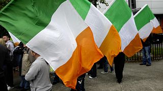 Irish flags in Dublin, May 2011.