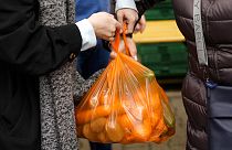 Un sac de denrées alimentaires à Berlin