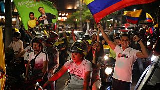 Celebraciones en las calles de Colombia tras la victoria de Gustavo Petro
