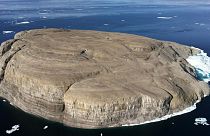 جزيرة هانز الصغيرة الواقعة في منتصف المسافة بين نونافوت الكندية وغرينلاند الدنماركية