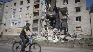 Разрушенный жилой дом в городе Бахмут Донецкой области