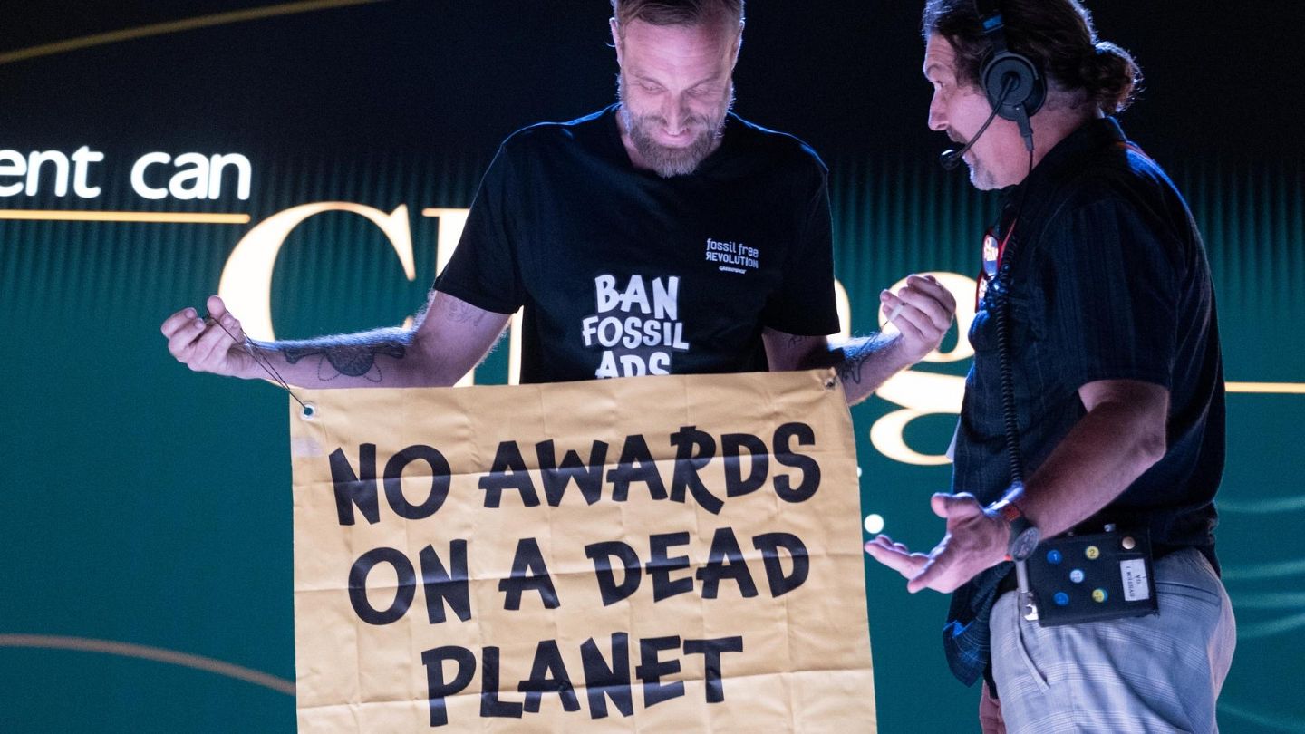 Winning A Cannes Lions Made Me A Climate Criminal So I Crashed The Stage To Hand It Back Euronews