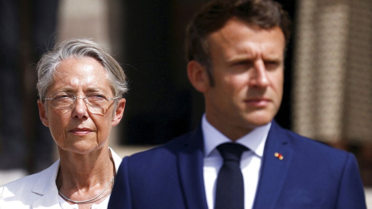 La Première ministre Elisabeth Borne et le président Emmanuel Macron / Paris, le 18/06/2022