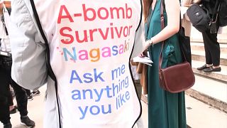 Sobrevivente da bomba atómica em Nagasaki