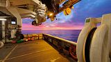 The view from a seismic blasting vessel.