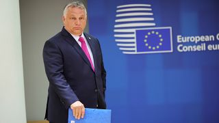 Orbán Viktor magyar miniszterelnök Brüsszelben