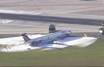Imagen de avión de la aerolínea Red Air tras el accidente