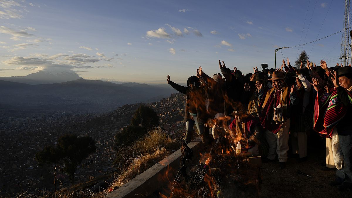 مجمع تيواناكو الديني في بوليفيا. 
